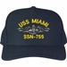 USS Miami SSN-755 with Dolphins Custom Embroidered Cap