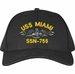 USS Miami SSN-755 with Dolphins Custom Embroidered Cap