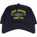 USS Miami SSN-755 with Dolphins Custom Embroidered Cap