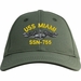 USS Miami SSN-755 with Dolphins Custom Embroidered Cap