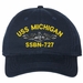 USS Michigan SSBN-727 with Dolphins Unstructured Dad Cap