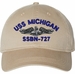 USS Michigan SSBN-727 with Dolphins Unstructured Dad Cap