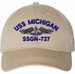 USS Michigan SSGN-727 with Dolphins Unstructured Dad Cap