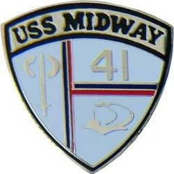 USS Midway CV-41 Lapel Pin