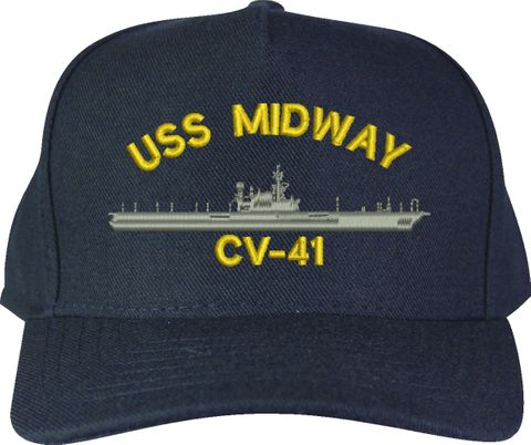USS Midway CV-41 U.S. Made Cap