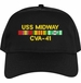 USS Midway CVA-41 with Vietnam Service Ribbons Embroidered Cap