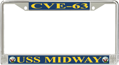 USS Midway CVE-63 License Plate Frame