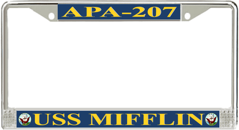 USS Mifflin APA-207 License Plate Frame