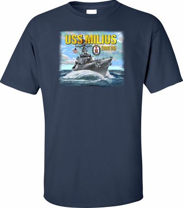 USS Milius DDG-69 Printed Art T-Shirt