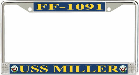 USS Miller FF-1091 License Plate Frame