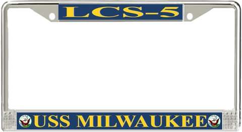 USS Milwaukee LCS-5 License Plate Frame
