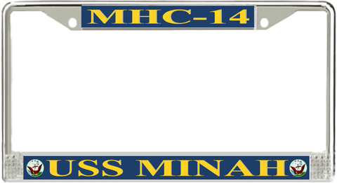 USS Minah MHC-14 License Plate Frame