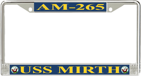 USS Mirth AM-265 License Plate Frame