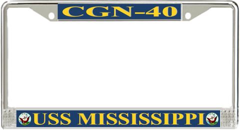 USS Mississippi CGN-40 License Plate Frame