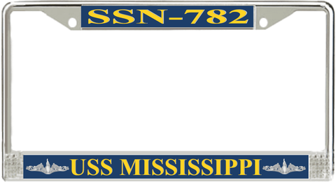 USS Mississippi SSN-782 License Plate Frame