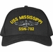 USS Mississippi SSN-782 with Dolphins Custom Embroidered Cap