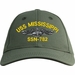 USS Mississippi SSN-782 with Dolphins Custom Embroidered Cap