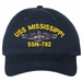 USS Mississippi SSN-782 with Dolphins Unstructured Dad Cap