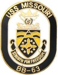 USS Missouri BB-63 Lapel Pin
