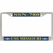 USS Missouri SSN-780 License Plate Frame