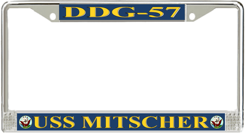 USS Mitscher DDG-57 License Plate Frame
