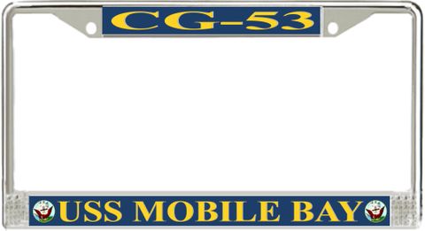 USS Mobile Bay CG-53 License Plate Frame