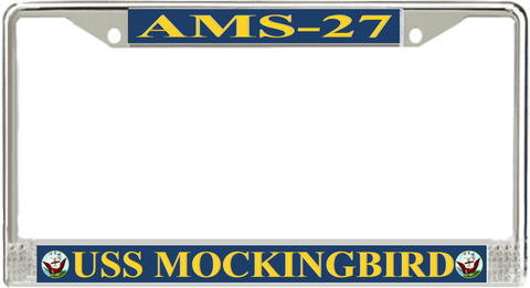 USS Mockingbird AMS-27 License Plate Frame