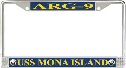 USS Mona Island ARG-9 License Plate Frame