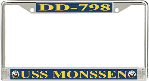 USS Monssen DD-798 License Plate Frame
