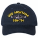 USS Montana SSN-794 with Dolphins Unstructured Dad Cap