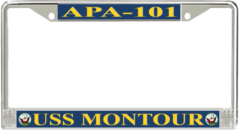 USS Montour APA-101 License Plate Frame