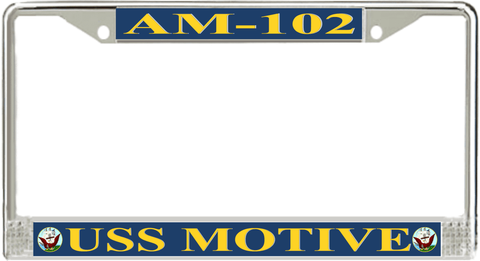 USS Motive AM-102 License Plate Frame