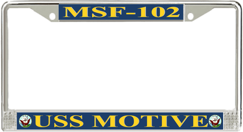 USS Motive MSF-102 License Plate Frame