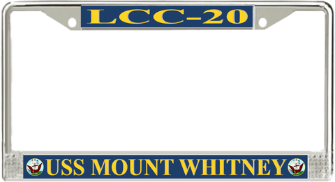 USS Mount Whitney LCC-20 License Plate frame