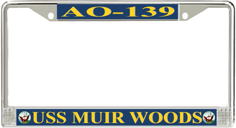 USS Muir Woods AO-139 License Plate Frame