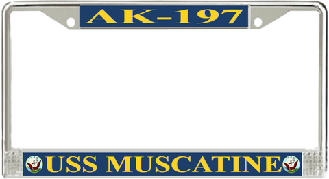USS Muscatine AK-197 License Plate Frame