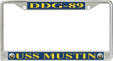 USS Mustin DDG-89 License Plate Frame