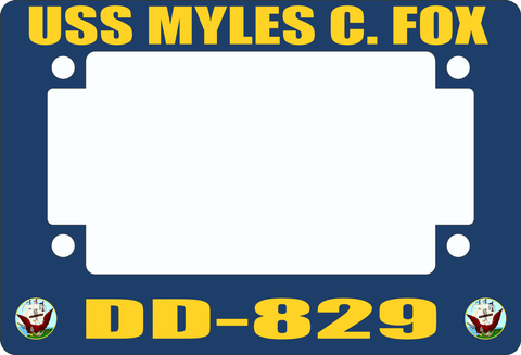 USS Myles C. Fox DD-829 Motorcycle Frame