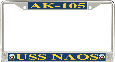 USS Naos AK-105 License Plate Frame