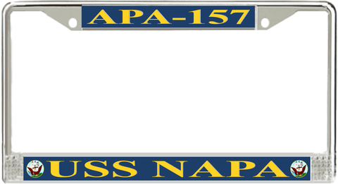 USS Napa APA-157 License Plate Frame