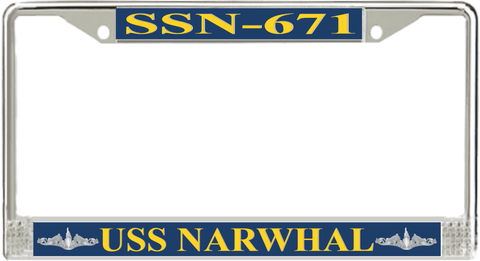 USS Narwhal SSN-671 License Plate Frame