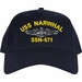 USS Narwhal SSN-671 with Dolphins Custom Embroidered Cap