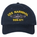 USS Narwhal SSN-671 with Dolphins Unstructured Dad Cap