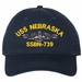 USS Nebraska SSBN-739 with Dolphins Unstructured Dad Cap