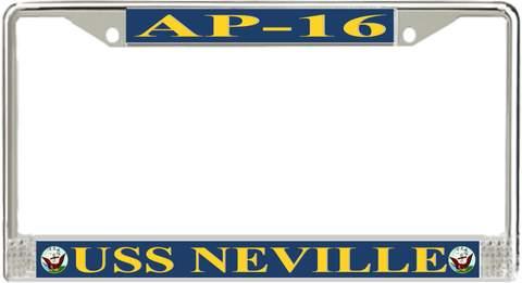 USS Neville AP-16 License Plate Frame