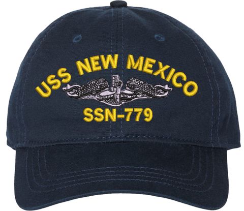 USS New Mexico SSN-779 with Dolphins Unstructured Dad Cap