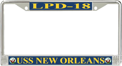 USS New Orleans LPD-18 License Plate Frame