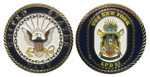 USS New York Challenge Coin Enlisted