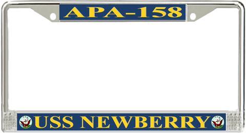 USS Newberry APA-158 License Plate Frame