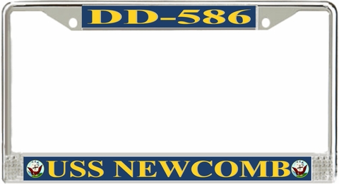 USS Newcomb DD-586 License Plate Frame